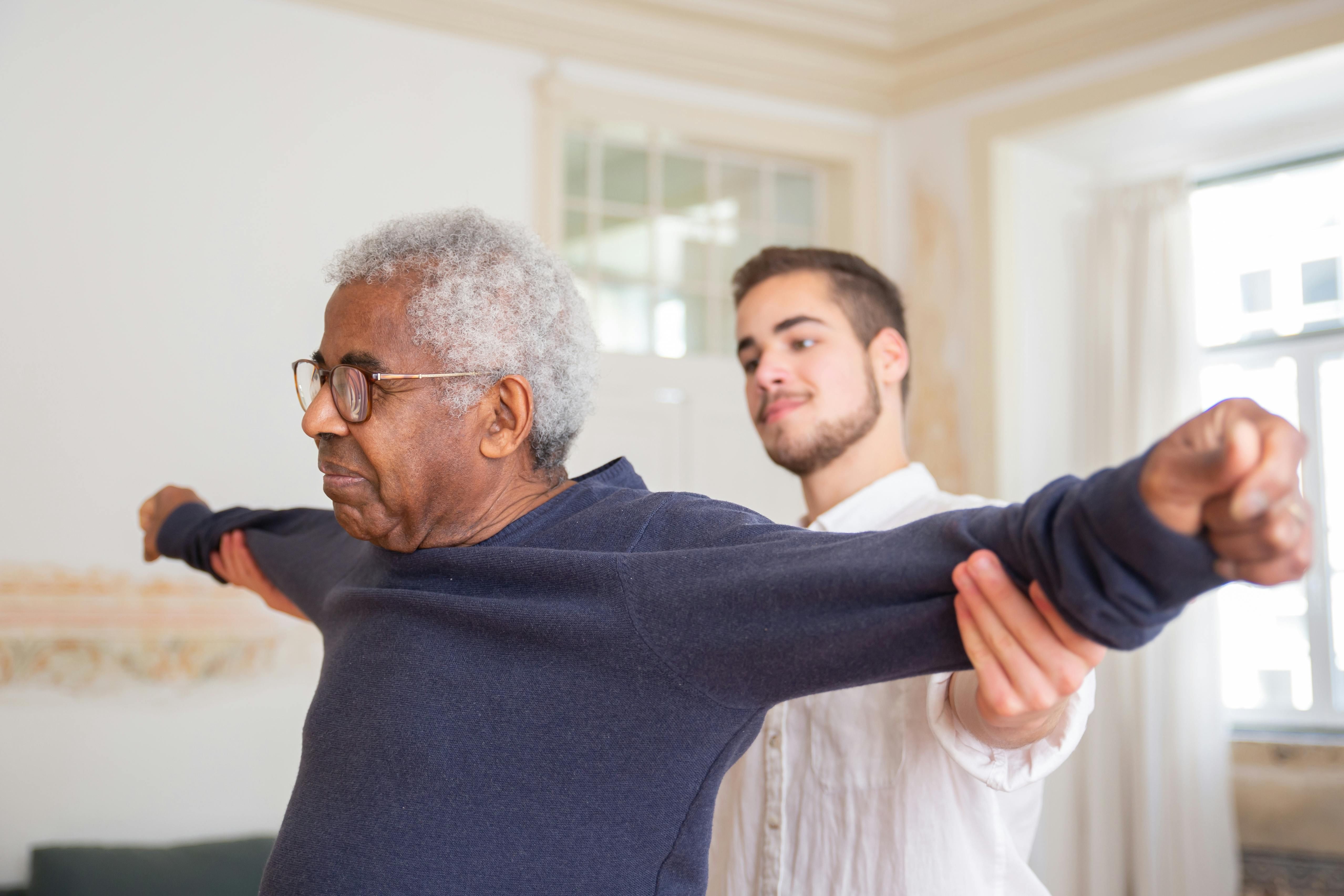 Resident in physical therapy session at Ambassador Nursing & Rehabilitation
